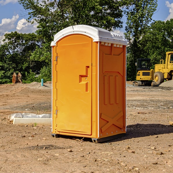 how often are the porta potties cleaned and serviced during a rental period in Woodland MN